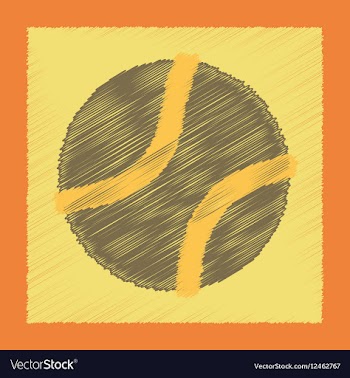 Flat shading style icon dog toy ball vector image