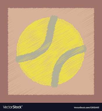 Flat shading style icon dog toy ball vector image