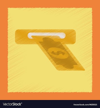Flat shading style icon dollar money vector image