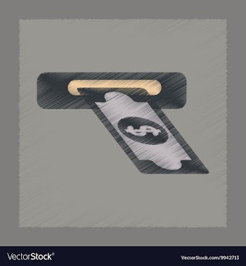 Flat shading style icon dollar money vector image