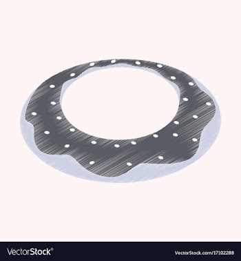 Flat shading style icon donut vector image
