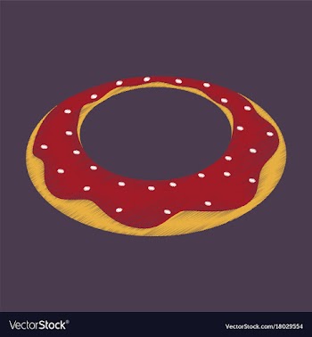 Flat shading style icon donut vector image