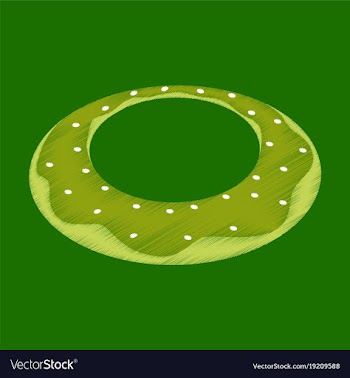 Flat shading style icon donut vector image