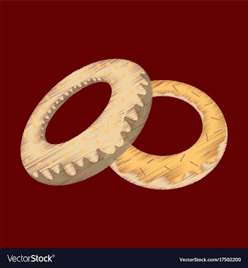 Flat shading style icon donuts vector image