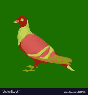 Flat shading style icon dove vector image