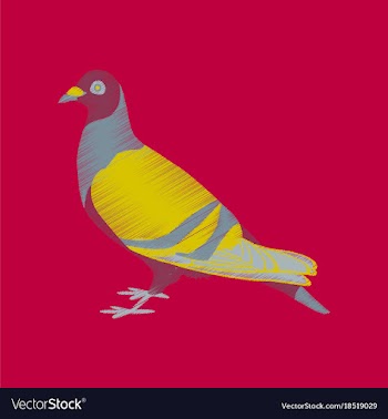 Flat shading style icon dove vector image
