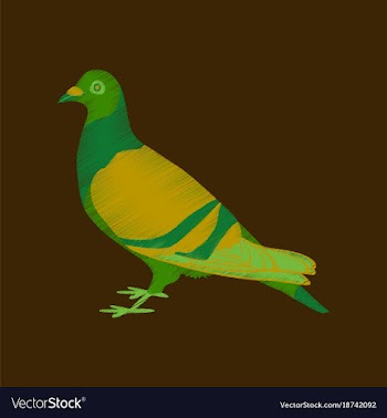 Flat shading style icon dove vector image