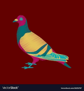 Flat shading style icon dove vector image