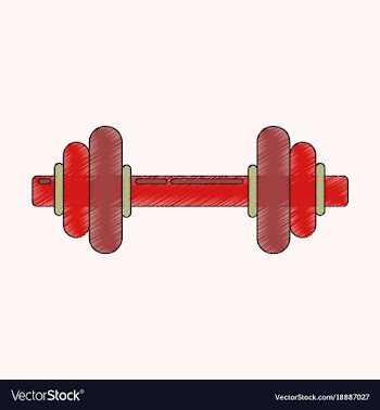 Flat shading style icon dumbbell vector image