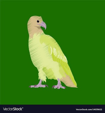 Flat shading style icon eagle vector image