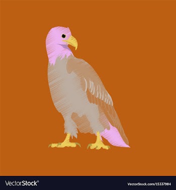 Flat shading style icon eagle vector image
