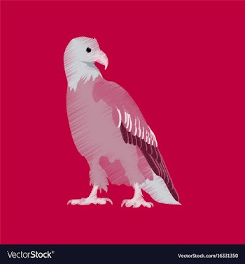 Flat shading style icon eagle vector image