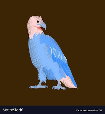 Flat shading style icon eagle vector image