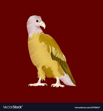 Flat shading style icon eagle vector image
