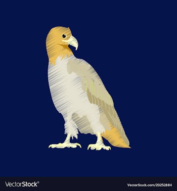 Flat shading style icon eagle vector image