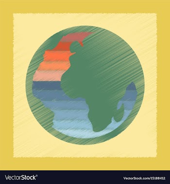 Flat shading style icon earth gays symbol vector image