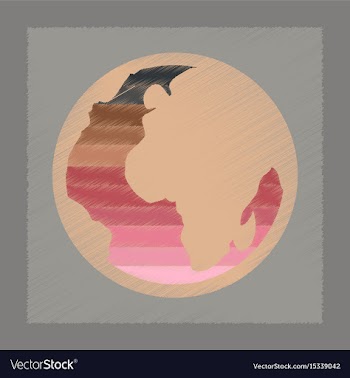 Flat shading style icon earth gays symbol vector image