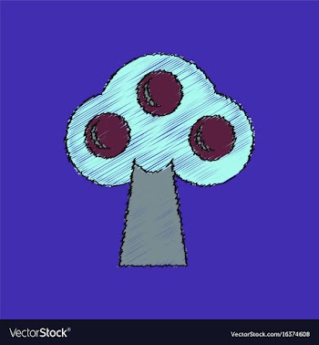 Flat shading style icon ecological tree vector image