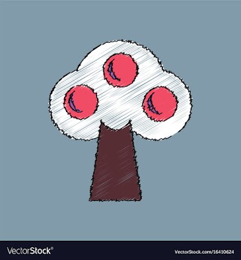 Flat shading style icon ecological tree vector image
