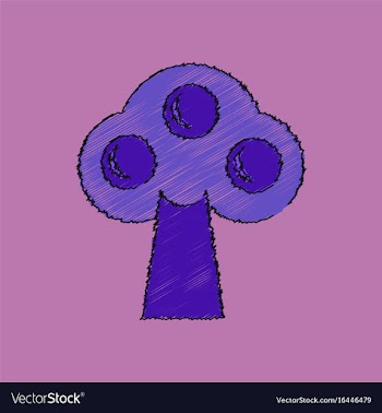 Flat shading style icon ecological tree vector image