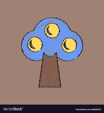Flat shading style icon ecological tree vector image