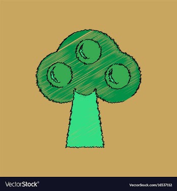Flat shading style icon ecological tree vector image