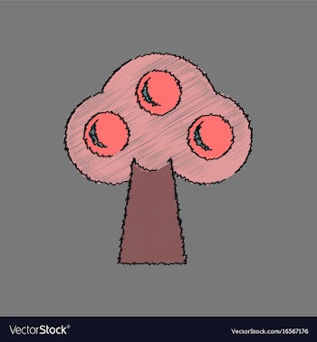 Flat shading style icon ecological tree vector image
