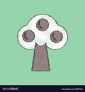 Flat shading style icon ecological tree vector image