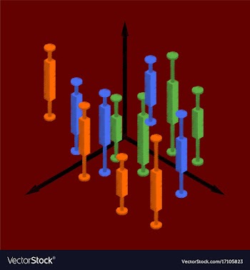 Flat shading style icon economic chart vector image