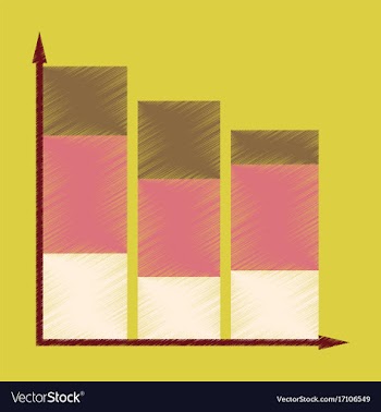 Flat shading style icon economic chart vector image