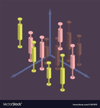 Flat shading style icon economic chart vector image