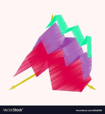 Flat shading style icon economic chart vector image