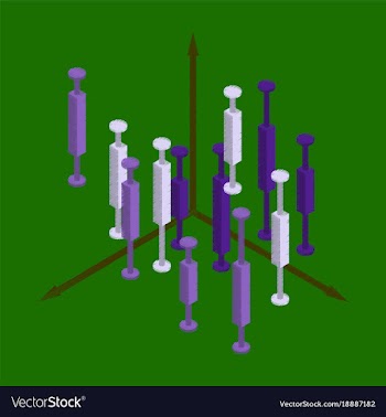 Flat shading style icon economic chart vector image