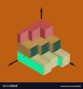 Flat shading style icon economic chart vector image