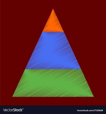 Flat shading style icon economic pyramid vector image