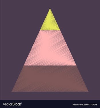 Flat shading style icon economic pyramid vector image