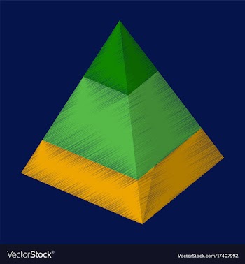 Flat shading style icon economic pyramid vector image