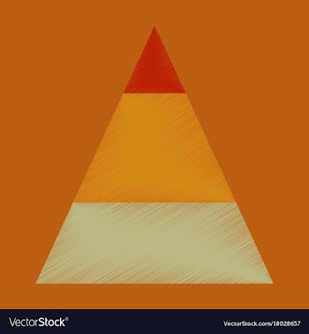 Flat shading style icon economic pyramid vector image