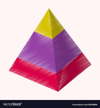 Flat shading style icon economic pyramid vector image