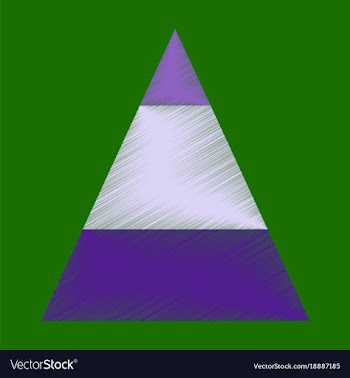 Flat shading style icon economic pyramid vector image