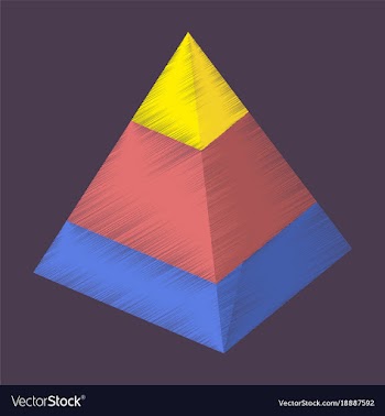Flat shading style icon economic pyramid vector image