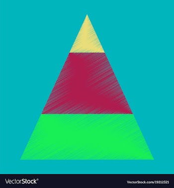 Flat shading style icon economic pyramid vector image