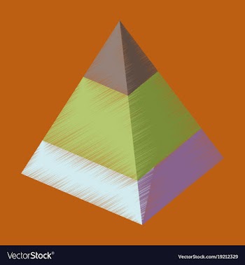 Flat shading style icon economic pyramid vector image
