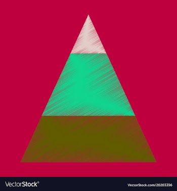 Flat shading style icon economic pyramid vector image