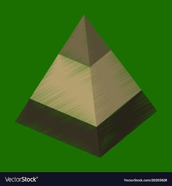 Flat shading style icon economic pyramid vector image
