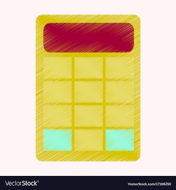 Flat shading style icon economy calculator vector image