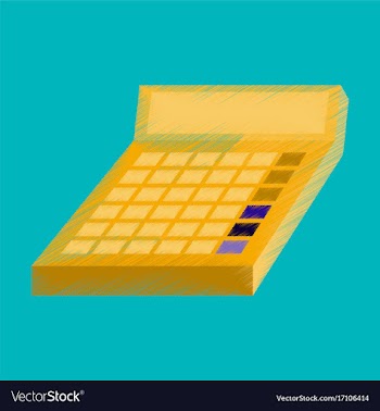 Flat shading style icon economy calculator vector image