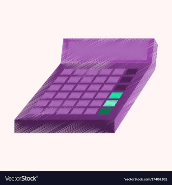 Flat shading style icon economy calculator vector image