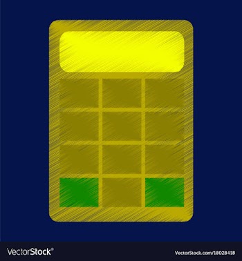 Flat shading style icon economy calculator vector image