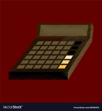Flat shading style icon economy calculator vector image